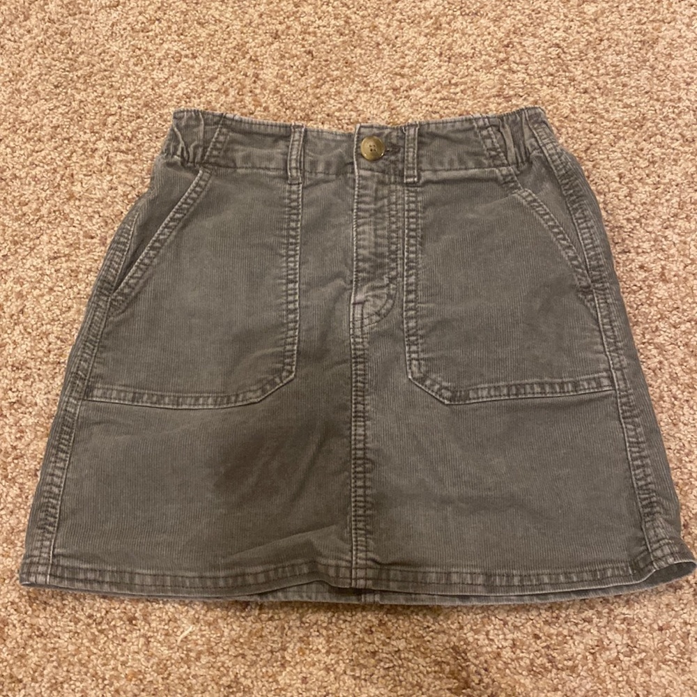 American Eagle Green Corduroy Skirt Size XS